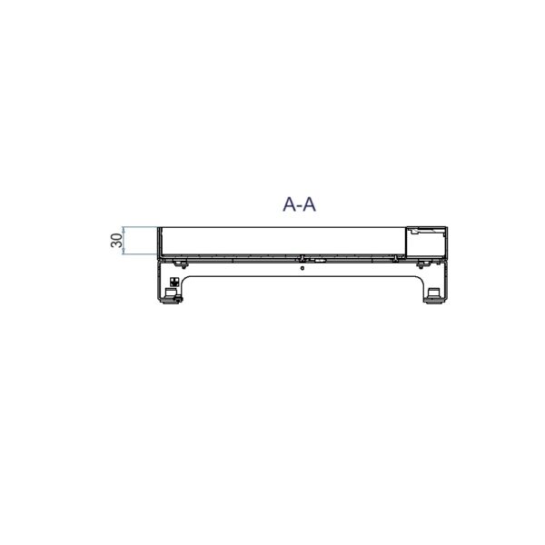 Produktbild UBD 324 302  -  Unterflur-Bodendose UBD 320 inkl. Deckel mit Kante, geschlossen, 30mm Vertiefung und 1 Bürstenauslass